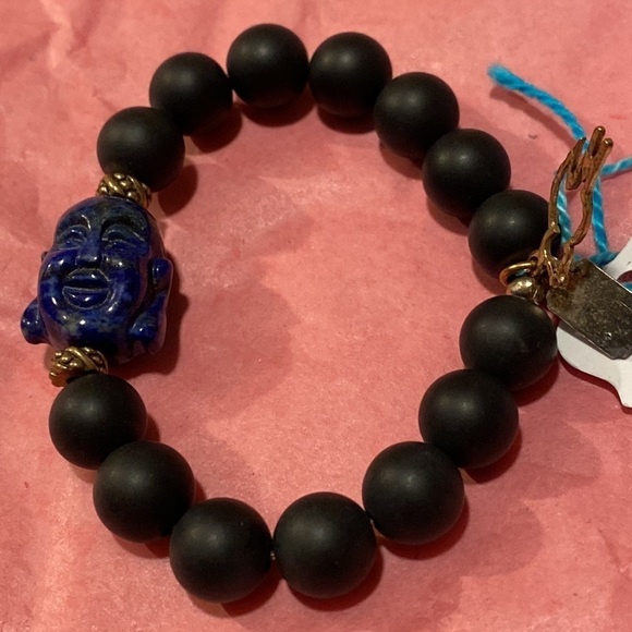 NWT Buddha Black Beaded Bracelet - Picture 3 of 4